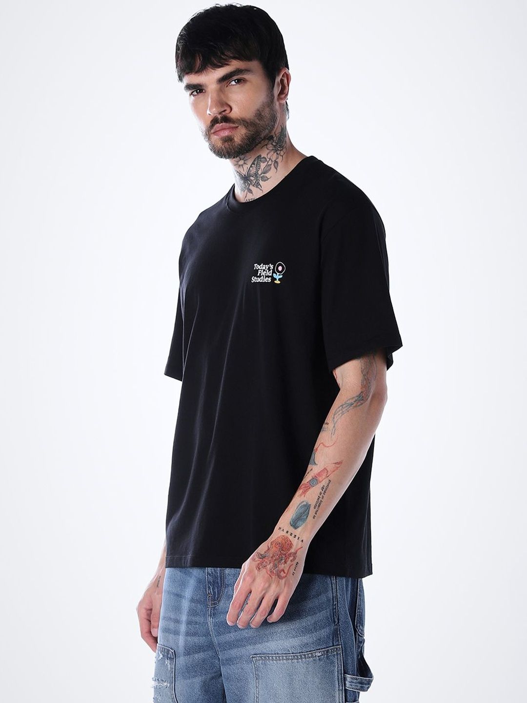 Graphic Printed Round Neck Pure Cotton T-shirt