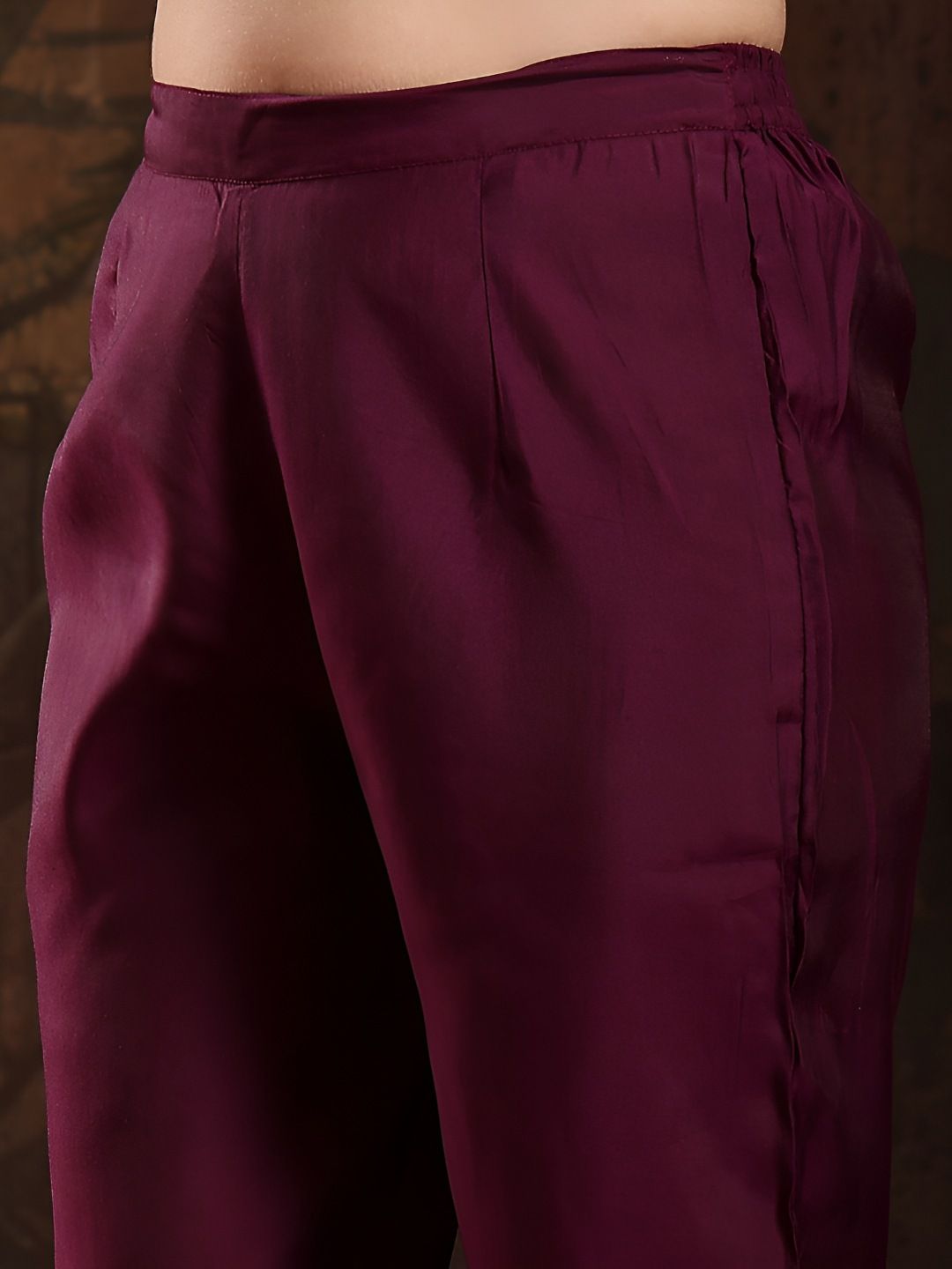 Ethnic Motifs Embroidered Thread Work Straight Kurta With Trousers & Dupatta