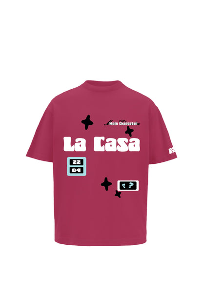 La Casa Hot Pink Oversized T-Shirt