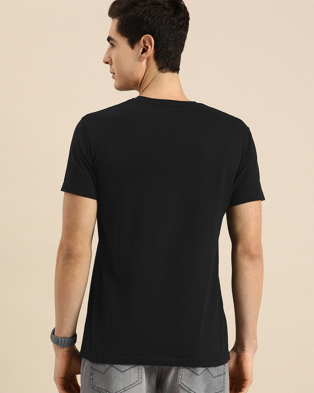 Men's Black Batman Graphic Printed T-shirt