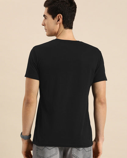 Men's Black Batman Graphic Printed T-shirt