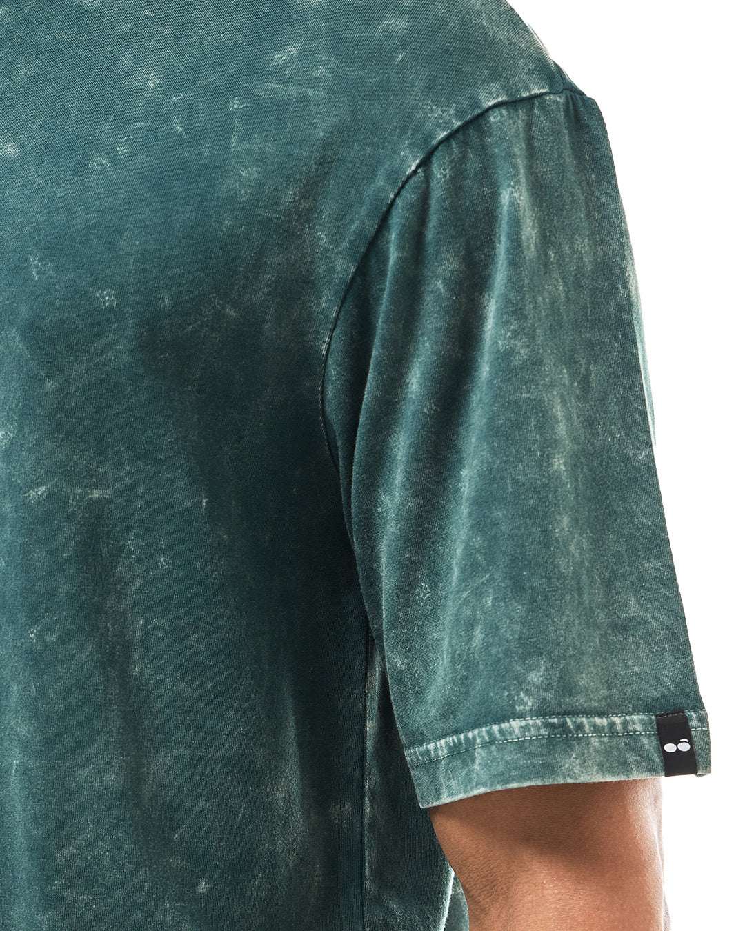 Men's Green Loki Graphic Printed Oversized Acid Wash T-shirt