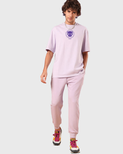 Men's Purple Wakanda Forever Graphic Printed Oversized T-shirt