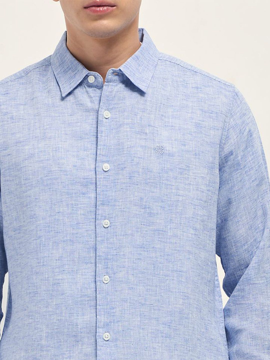 Slim Fit Cotton Linen Casual Shirt