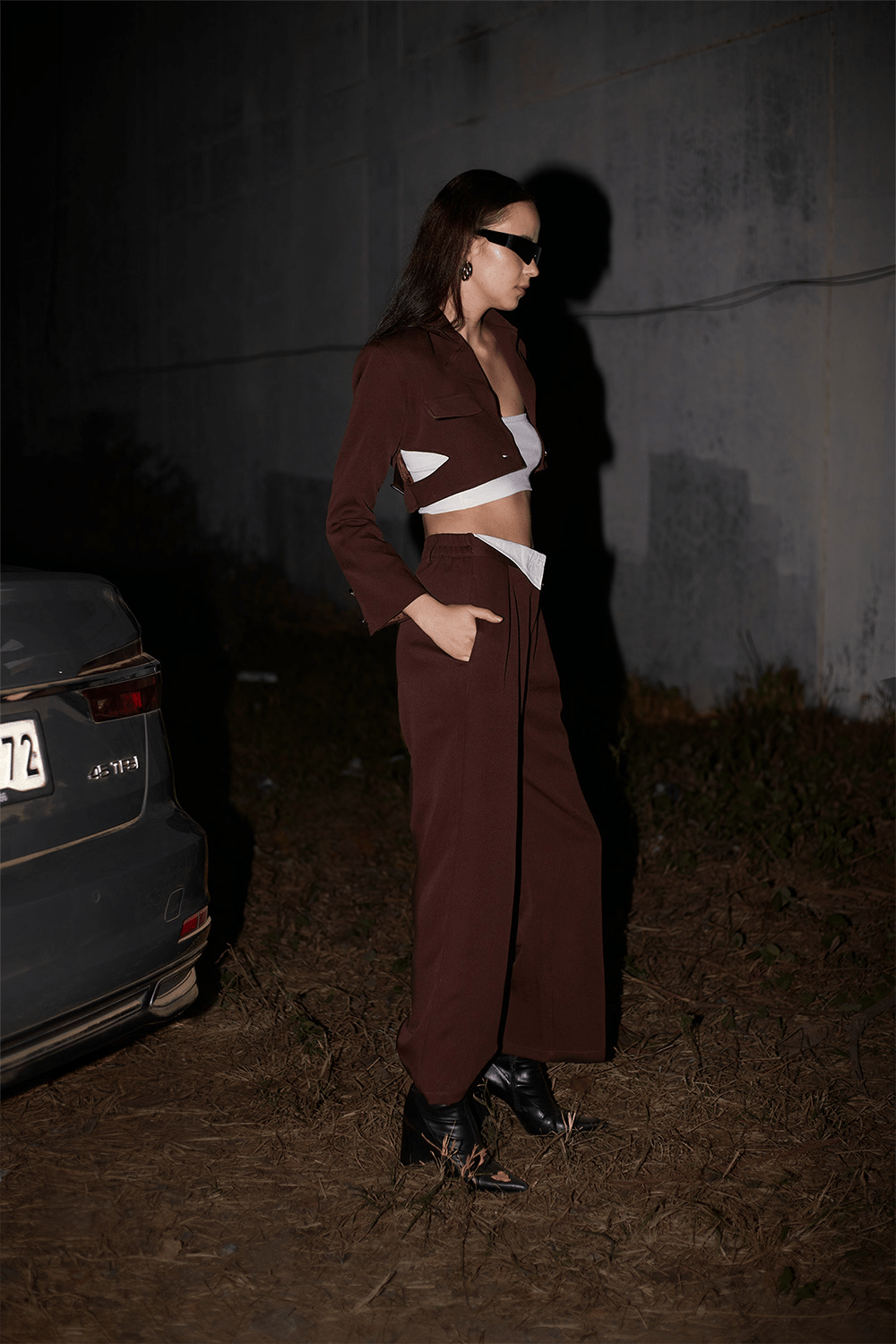 Nutmeg Cinch Strapped Blazer