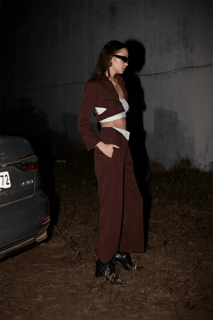 Nutmeg Cinch Strapped Blazer