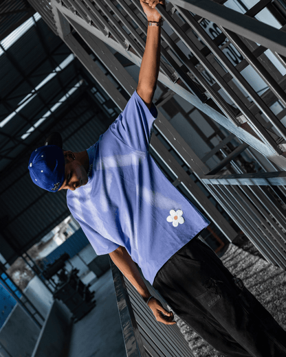 PEACE N PLEASURE BLUE WASH TEE