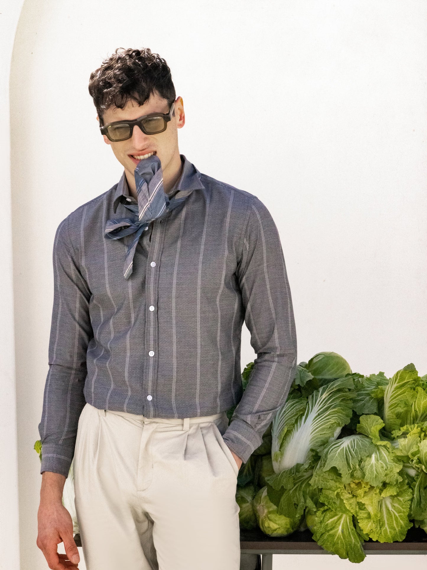 The Montclair - Grey Stripes - Slim Fit
