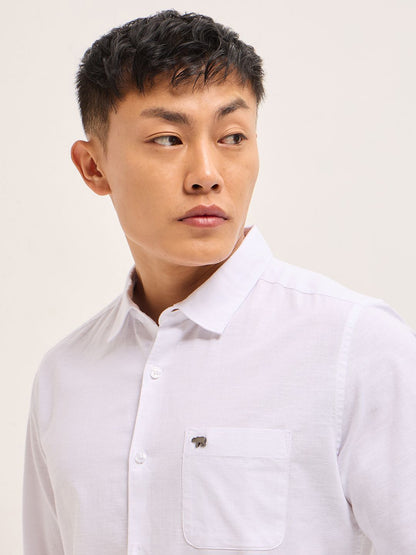 Men Slim Fit Opaque Casual Shirt