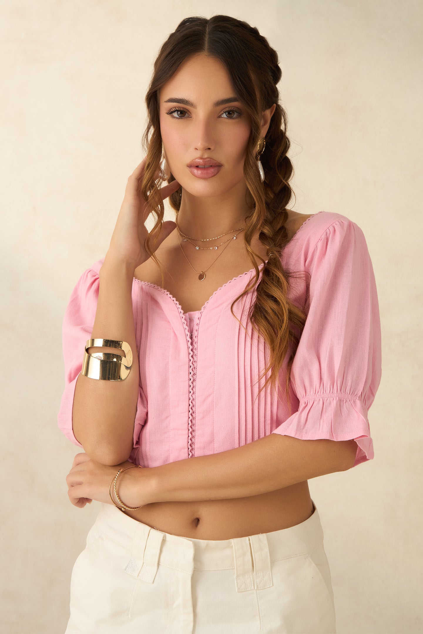 Cotton Puff Sleeve Top