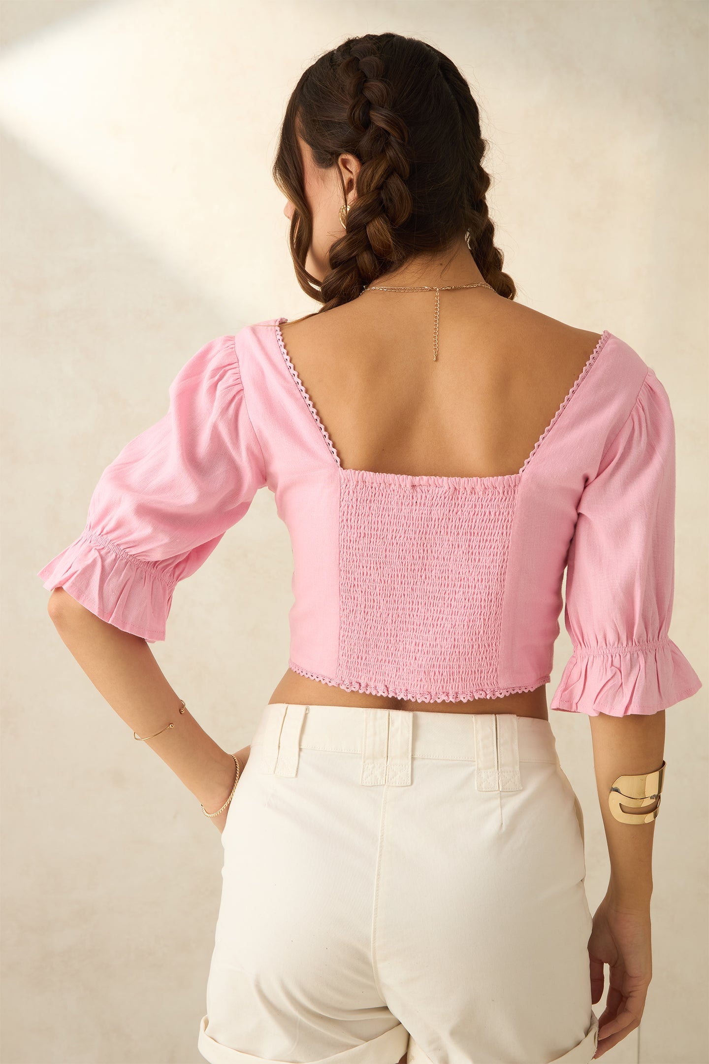 Cotton Puff Sleeve Top