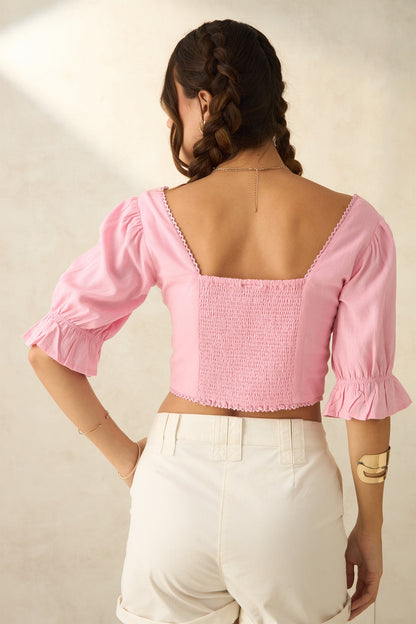 Cotton Puff Sleeve Top