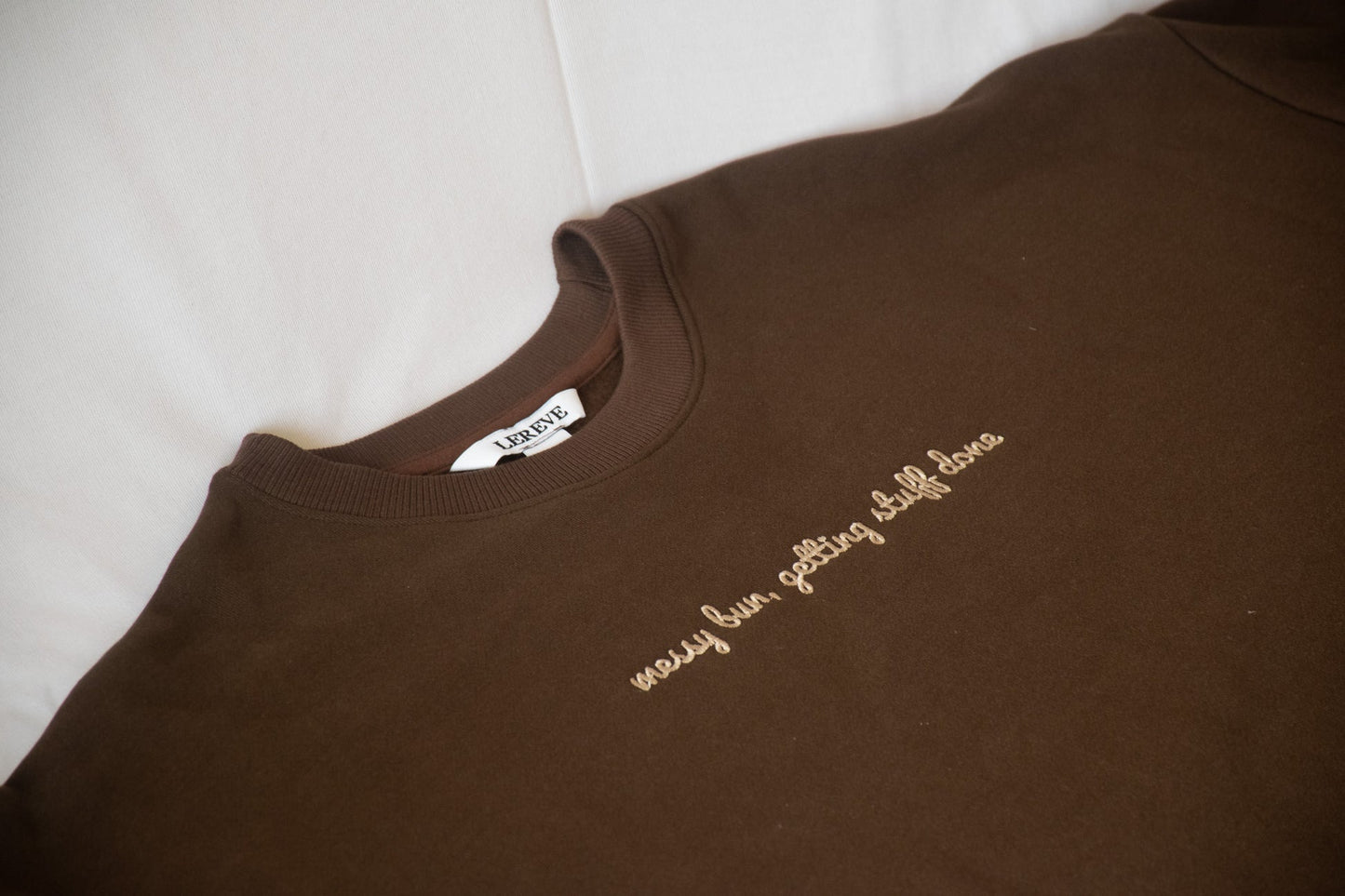 Oversized Sweatshirt In Coffee Brown