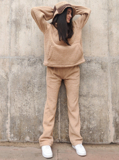 Teddy Fleece Co-ord Set - Beige