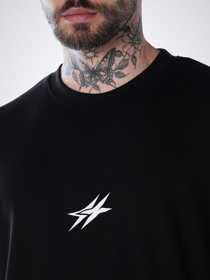 Graphic Printed Round Neck Oversized Fit Pure Cotton T-shirt