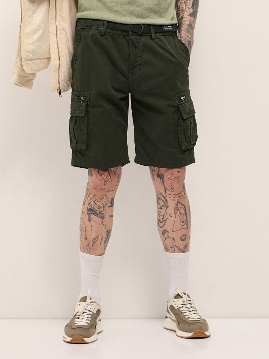 Men Men Cotton Solid Knee Length Shorts