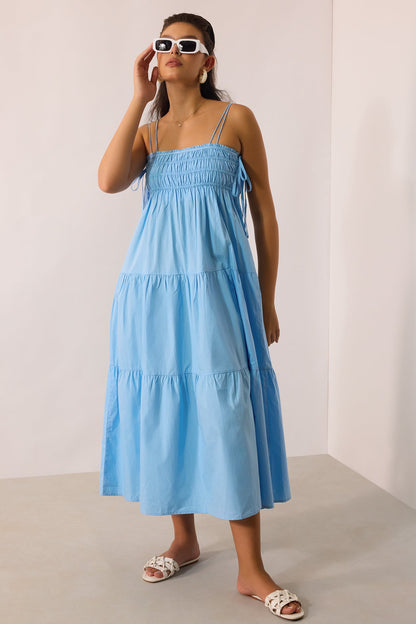 Cotton A-Line Midi Dress