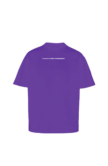 Wait For Nobody Purple Oversized T-Shirt