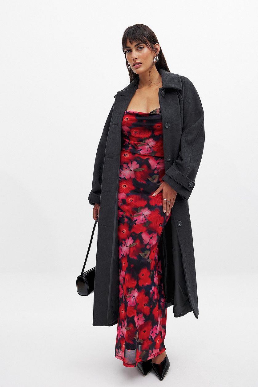 MWB Waterfall Mesh Maxi Dress