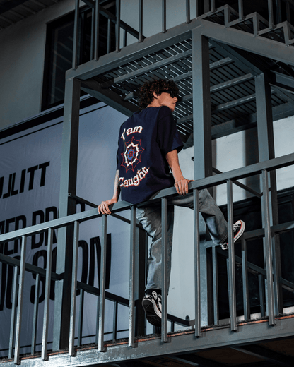 WEBBED UP NAVY BLUE TEE