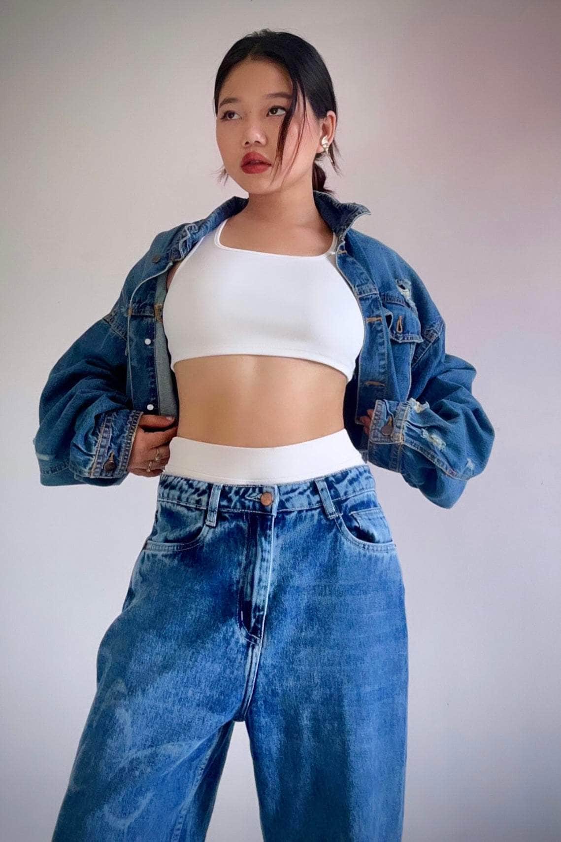 White Essential Crop Top