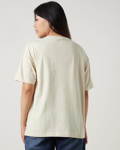 Women's Off White Oversized T-shirt