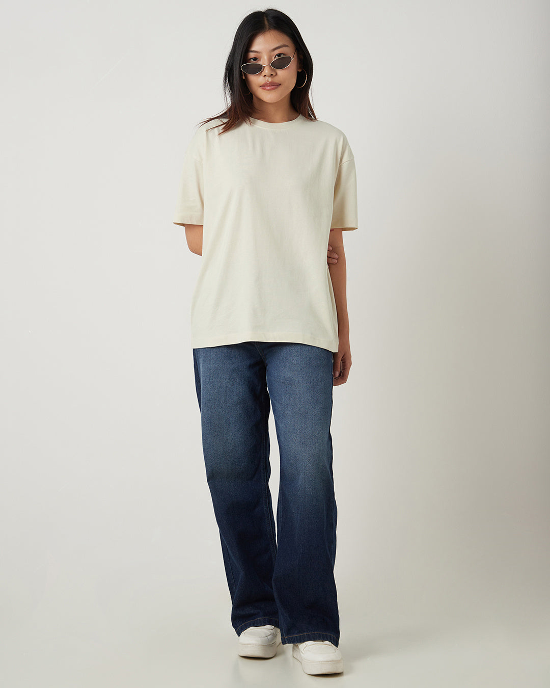 Women's Off White Oversized T-shirt