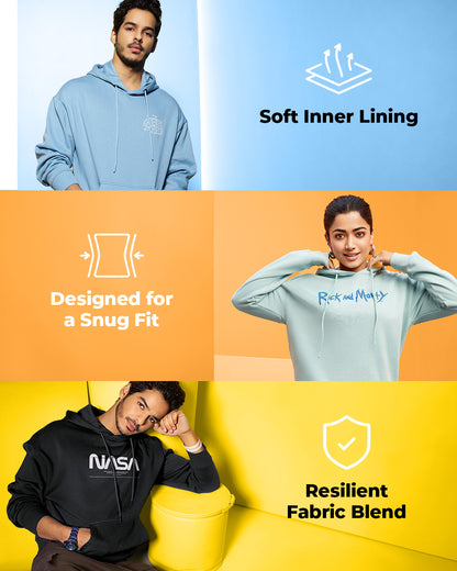 Women's Black Acid Wash Oversized Hoodies