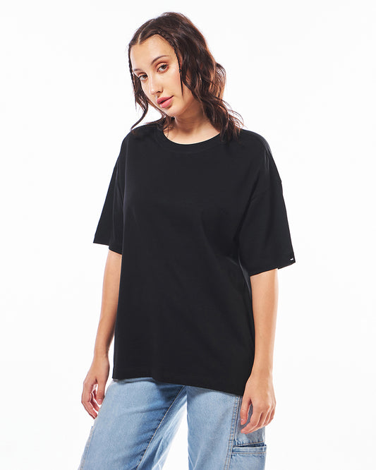 Women's Black Oversized T-shirt