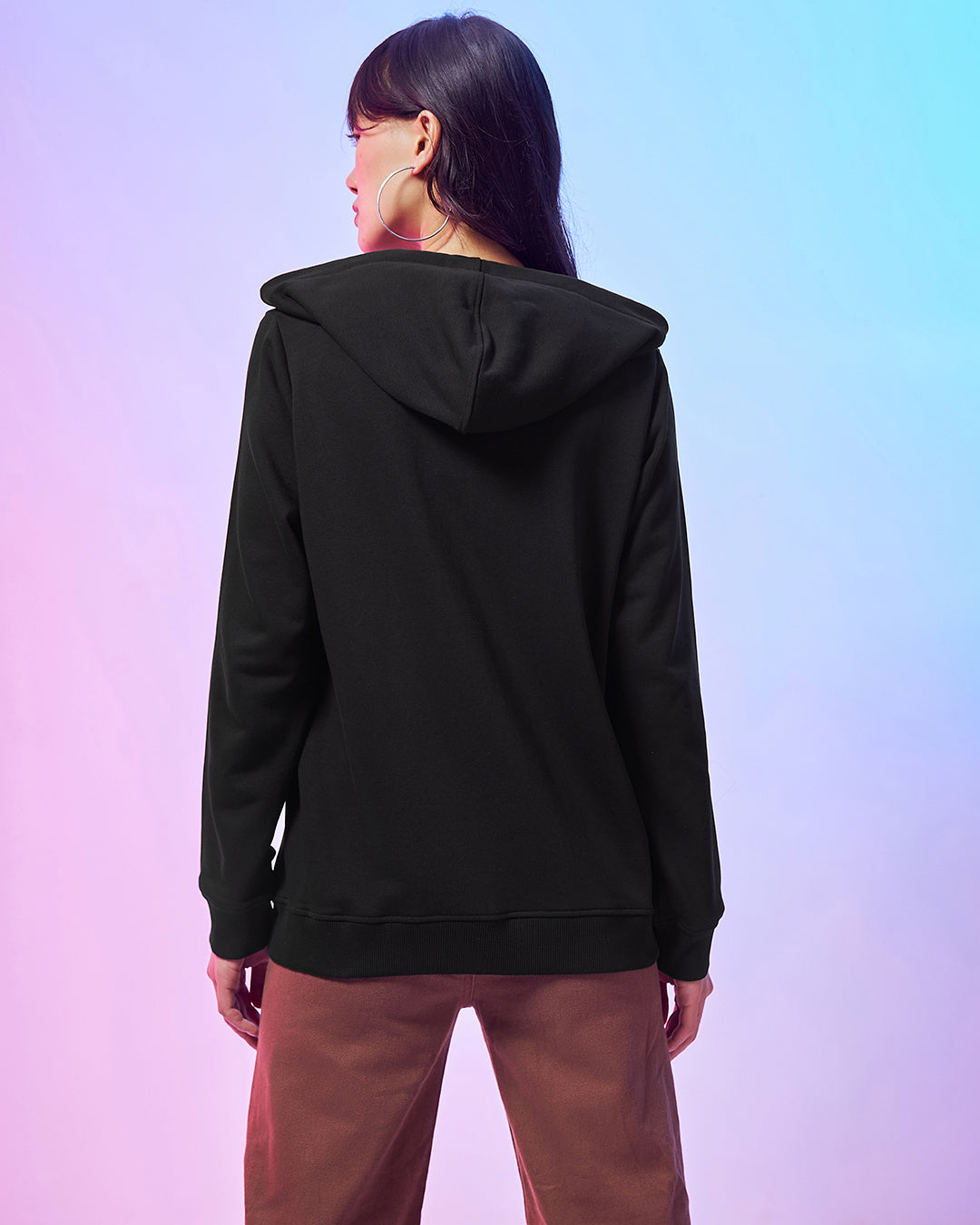 Women's Black Zipper Hoodies