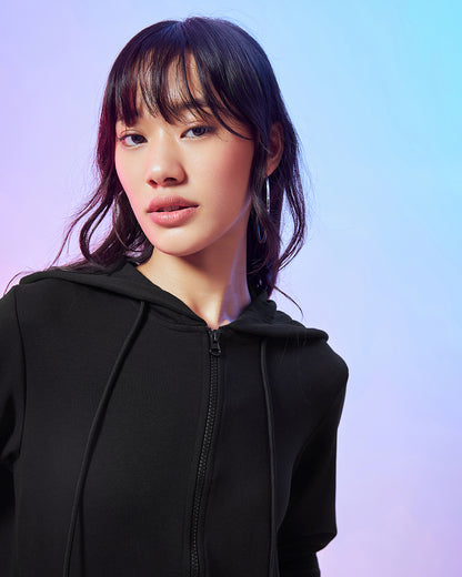 Women's Black Zipper Hoodies