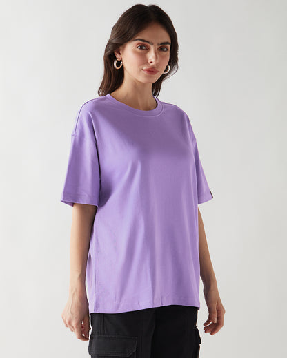 Women's Paisley Purple Oversized T-shirt