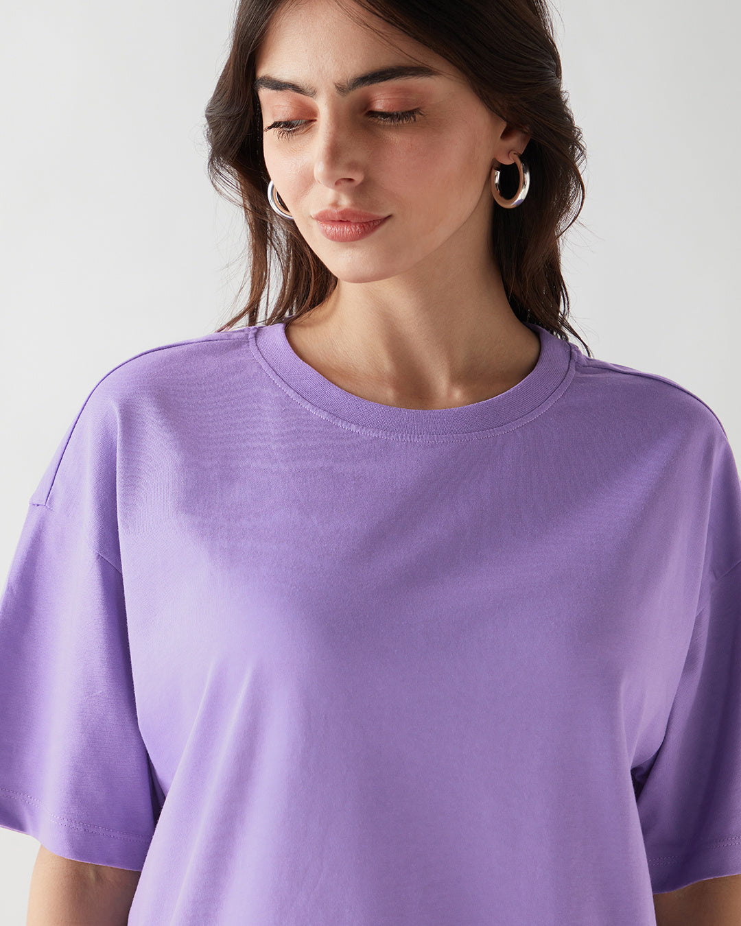 Women's Paisley Purple Oversized T-shirt