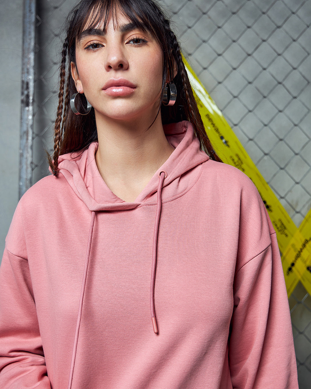 Women's Pink Oversized Hoodies