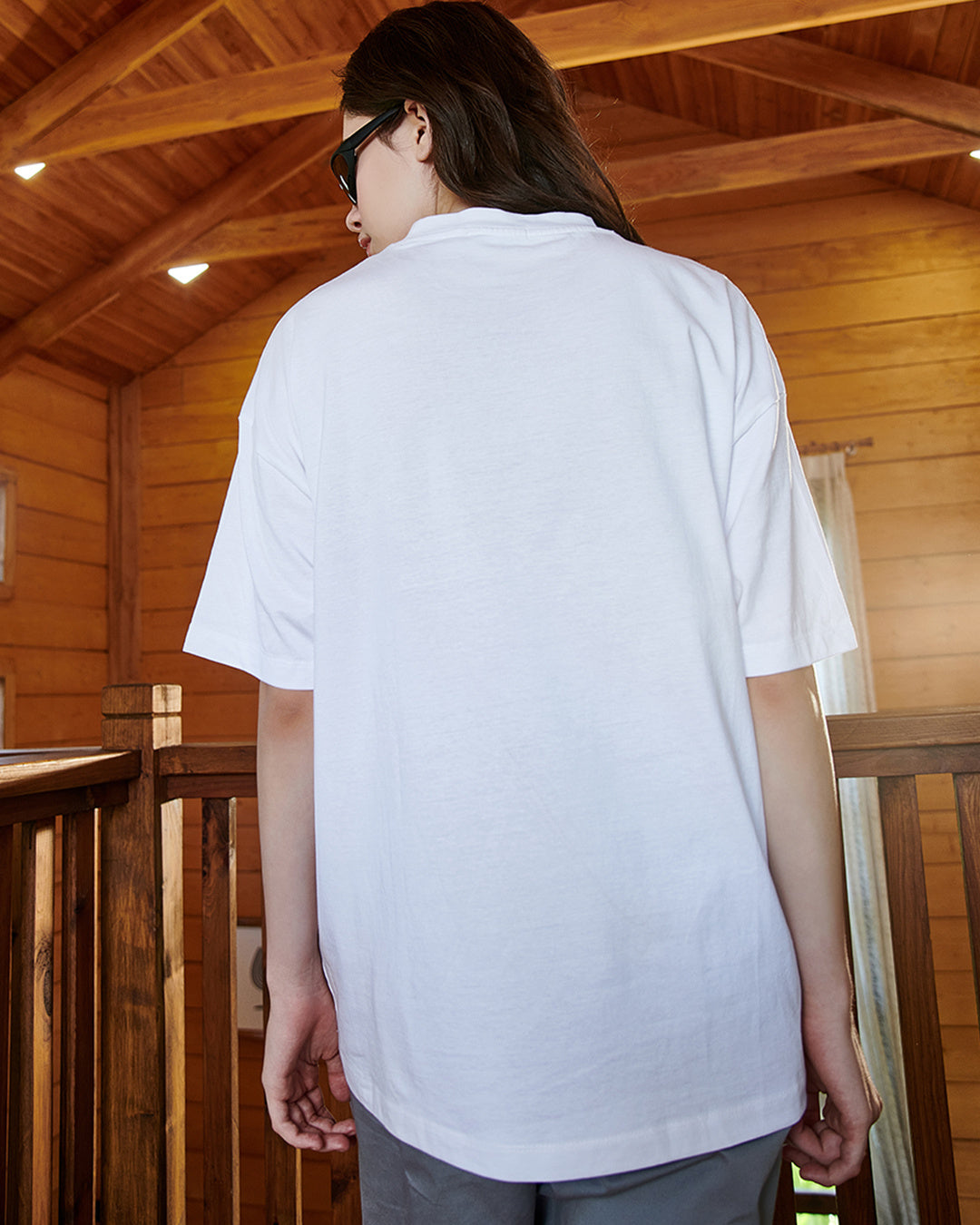 Women's White Attempting To Adult Graphic Printed Oversized T-shirt