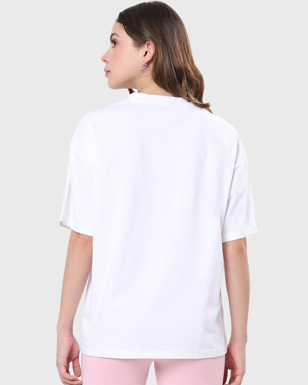 Women's White Totally Koalified Graphic Printed Oversized T-shirt