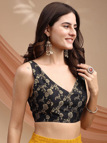 Woven Design Brocade Saree Blouse
