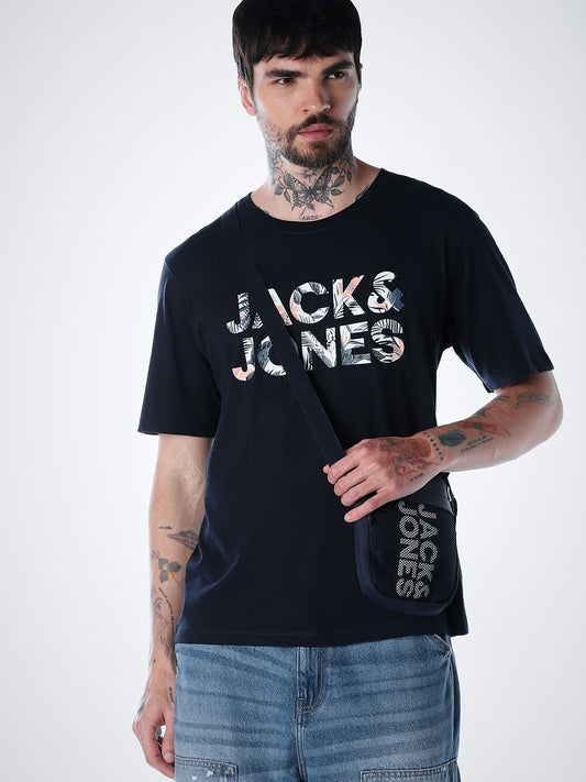 Typography Printed Round Neck Cotton T-shirt